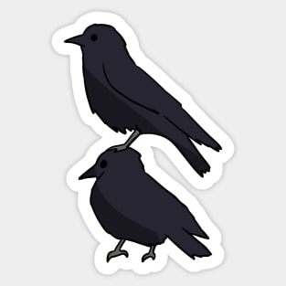 Two crows Sticker